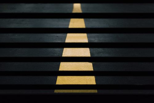yellow pedestrian lane painting